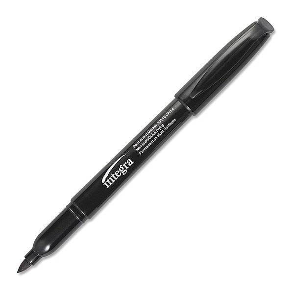 Permanent Fine Point Markers, Black, PK12