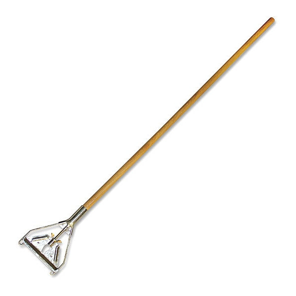 Mop Handle, Slide On Connection, Natural, Metal