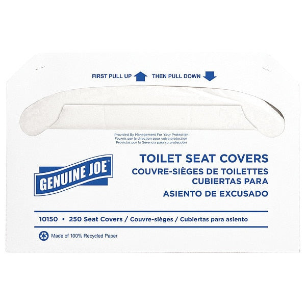 Toilet Seat Covers, Carton, Wht, PK2500