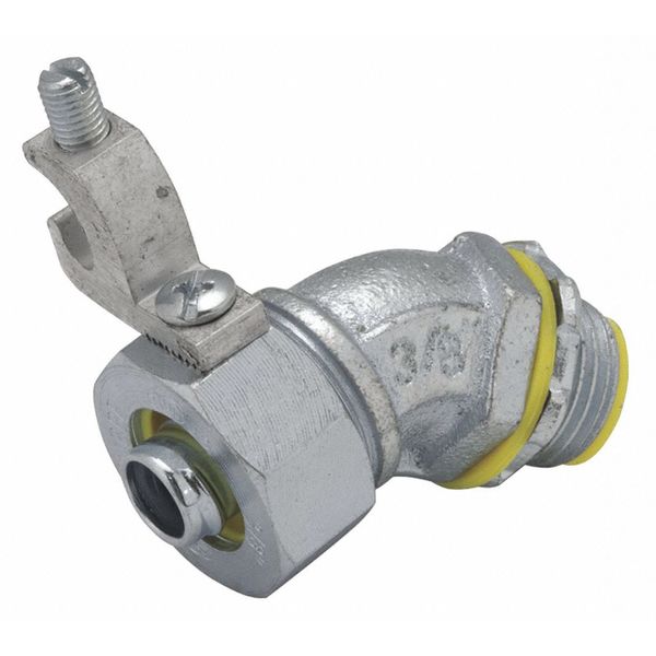 Liquidtight Conn, Grnd Lug, 45 deg., 1-1/2