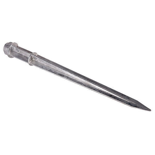 Ground Stake, Gray, Fits 1/2