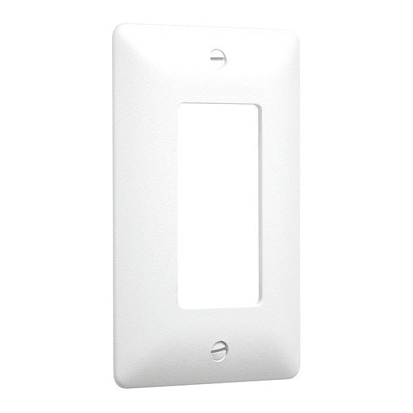 Masque Decorator Wall Plates, Number of Gangs: 1 Plastic, Textured Finish, White