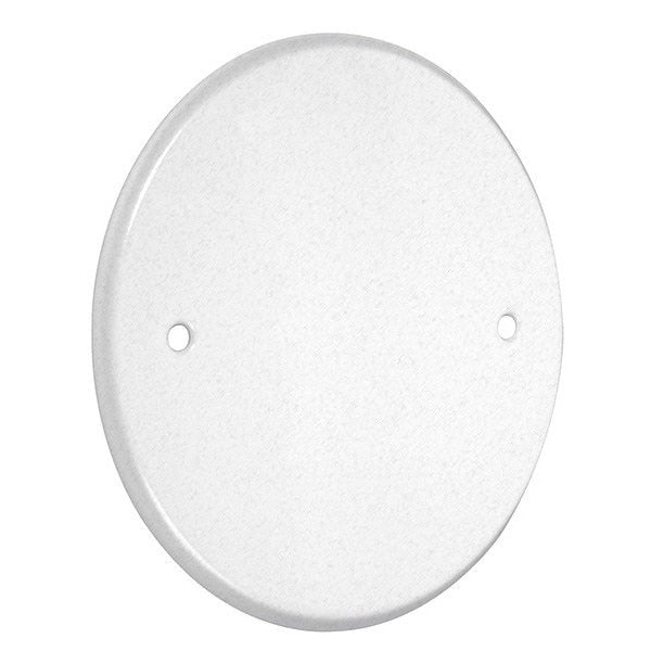 Round Blank Plate, Metal, Textured Finish, White