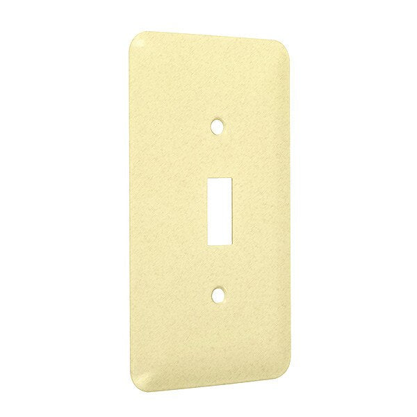 Toggle Princess Wall Plates, Number of Gangs: 1 Metal, Textured Finish, Ivory