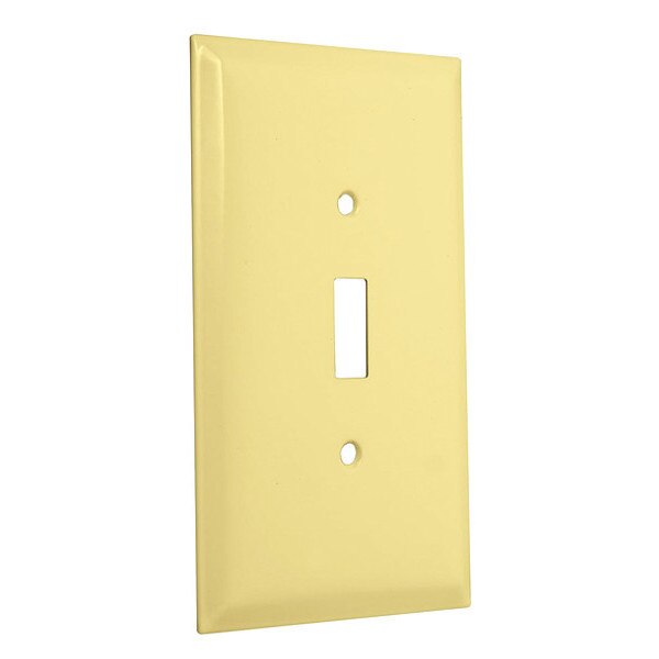 Toggle Jumbo Wall Plates, Number of Gangs: 1 Metal, Smooth Finish, Ivory