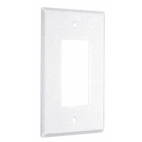 Decorator Jumbo Wall Plates, Number of Gangs: 1 Metal, Textured Finish, White