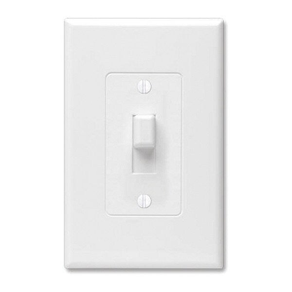 Masque Toggle Decorator Cover, Number of Gangs: 1 Plastic, White