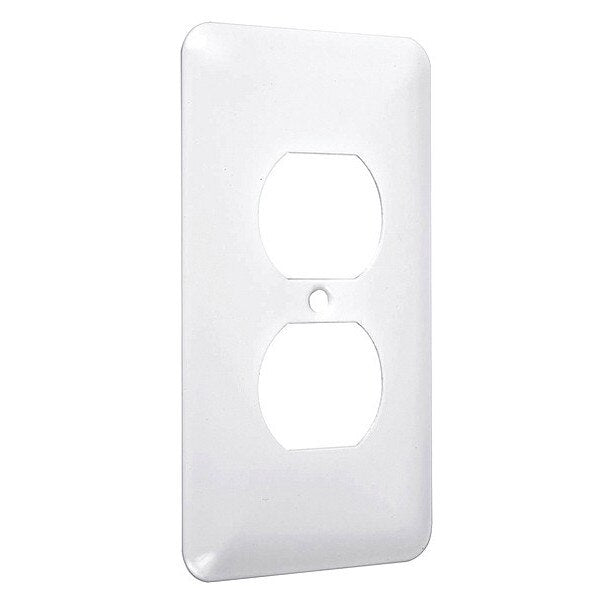 Duplex Princess Wall Plates, Number of Gangs: 1 Metal, Smooth Finish, White