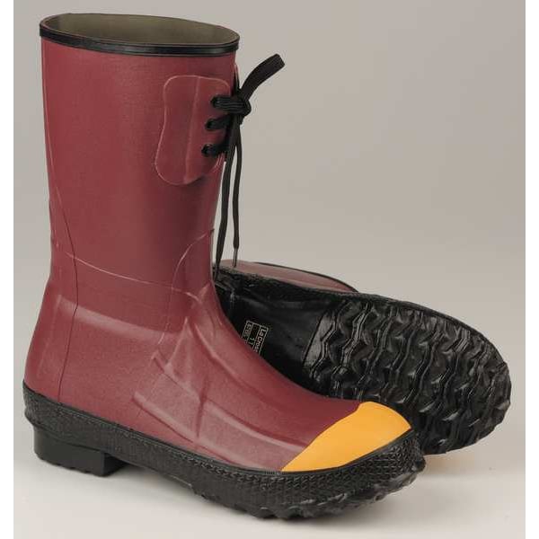 Size 9 Men's Steel Rubber Boot, Red