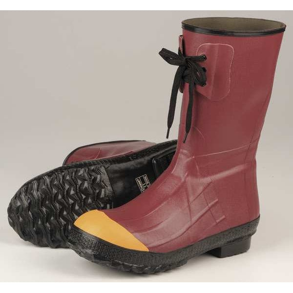 Size 9 Men's Steel Rubber Boot, Red