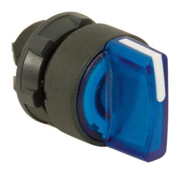 Illum Selector Switch, 3 Pos, 22mm, Blue