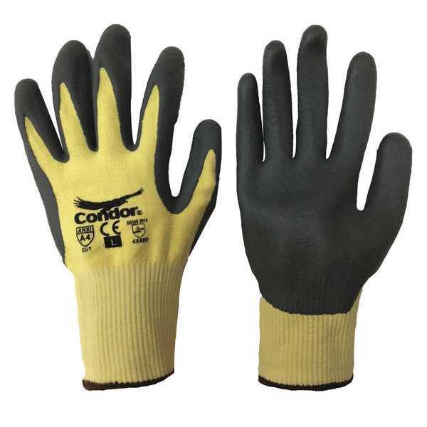 Cut Resistant Coated Gloves, A4 Cut Level, Nitrile, S, 1 PR