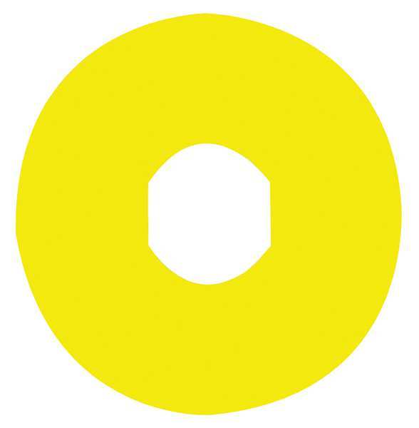 Blank Legend Plate, Round, Yellow