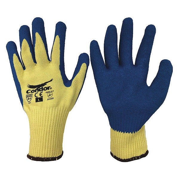 Cut Resistant Coated Gloves, A4 Cut Level, Natural Rubber Latex, S, 1 PR