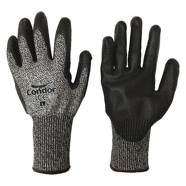 Cut Resistant Coated Gloves, A4 Cut Level, Polyurethane, M, 1 PR