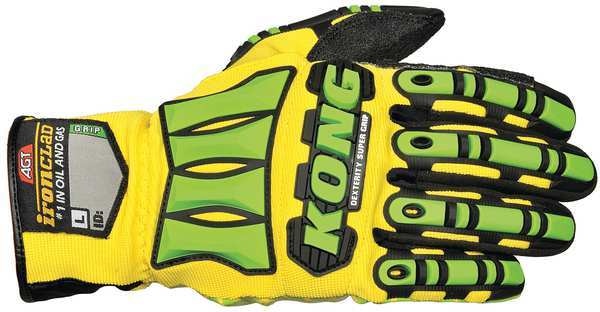 Mechanics Gloves, Impact Protection, L, PR