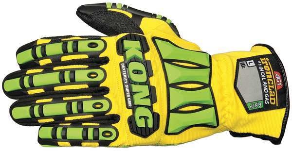 Mechanics Gloves, Impact Protection, L, PR