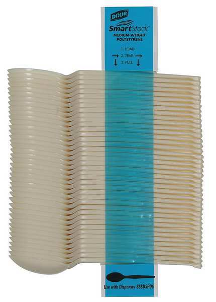 Plastic Disposable Spoon Dispenser Cutlery, Medium Weight, PK960