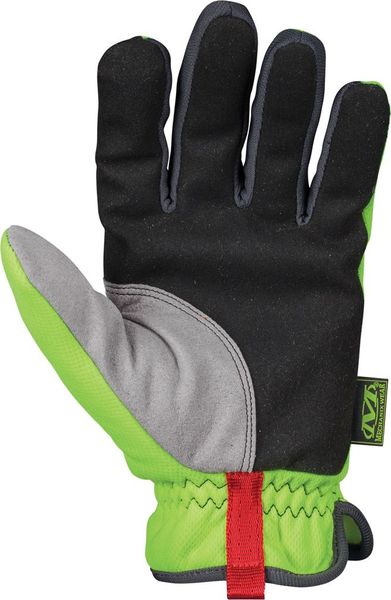 Hi-Vis Mechanics Gloves, M, Yellow, Anatomically Designed Two-Piece, Trekdry(R)