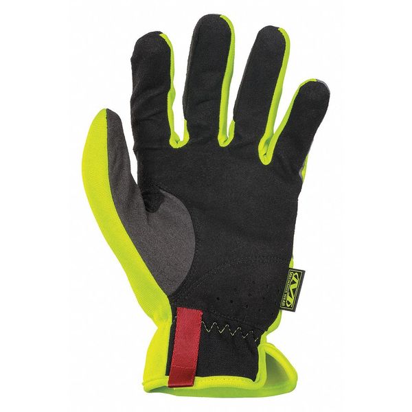 Hi-Vis Mechanics Gloves, M, Yellow, Anatomically Designed Two-Piece, Trekdry(R)