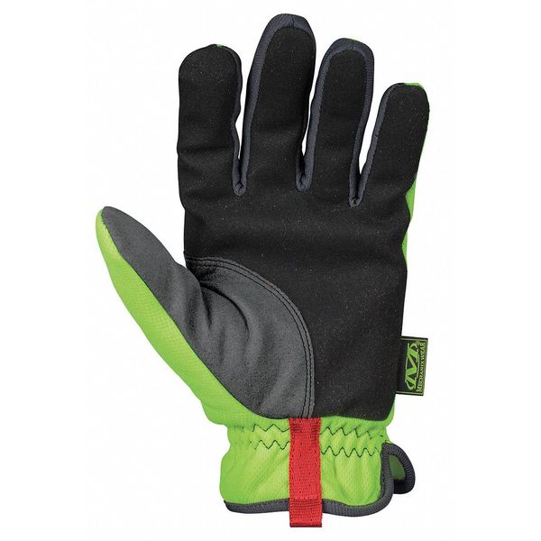 Hi-Vis Mechanics Gloves, M, Yellow, Anatomically Designed Two-Piece, Trekdry(R)