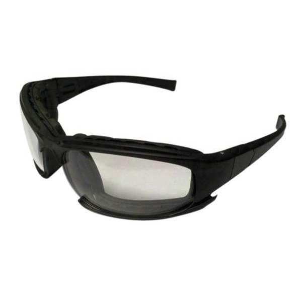 Safety Glasses, Wraparound Clear Polycarbonate Lens, Anti-Fog, Scratch-Resistant