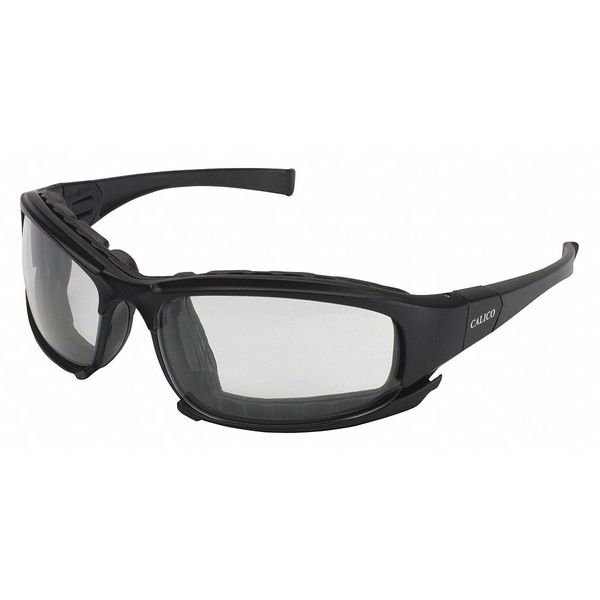 Safety Glasses, Wraparound Clear Polycarbonate Lens, Anti-Fog, Scratch-Resistant