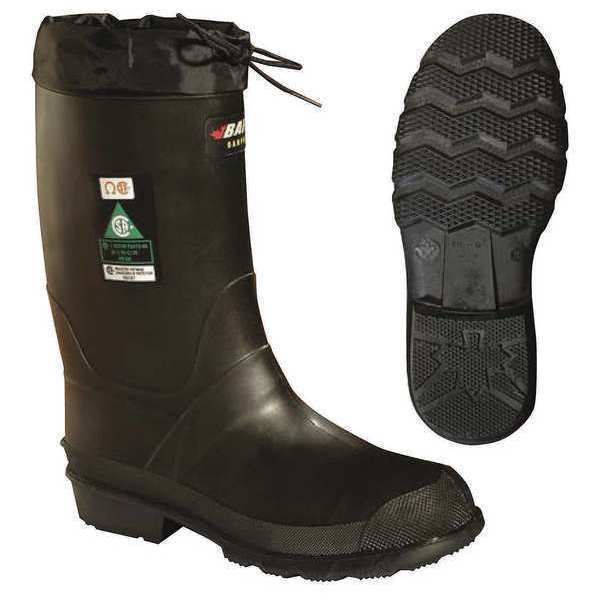 Size 13 Men's Steel Rubber Boot, Black