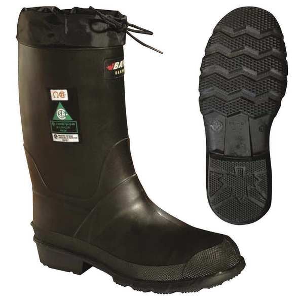 Size 14 Men's Steel Rubber Boot, Black