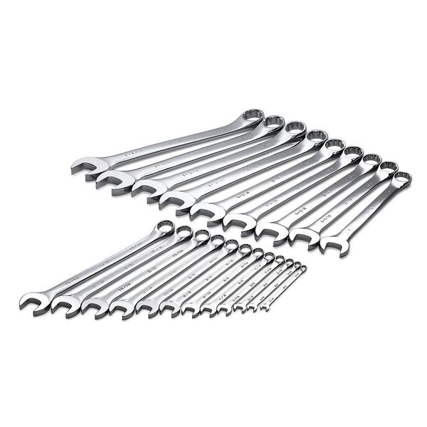 Combo Wrench Set, Long, 1/4-1-1/2 in, 21 Pc