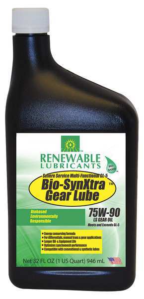 1 qt Gear Oil Bottle Yellow