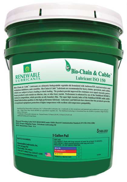 Chain & Cable Lubricant, 5 gal.