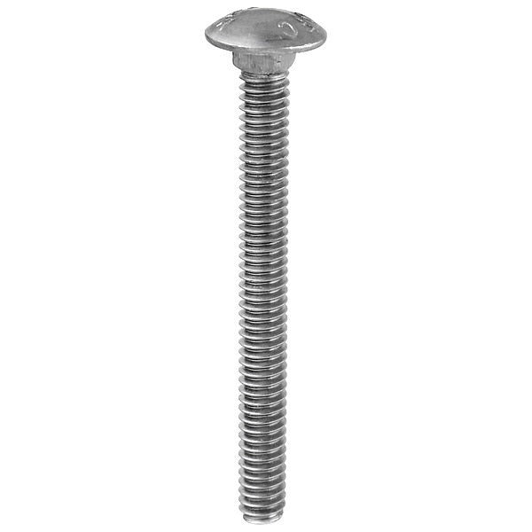 Carriage Bolt, 1/4-20x2 1/2L, PK100