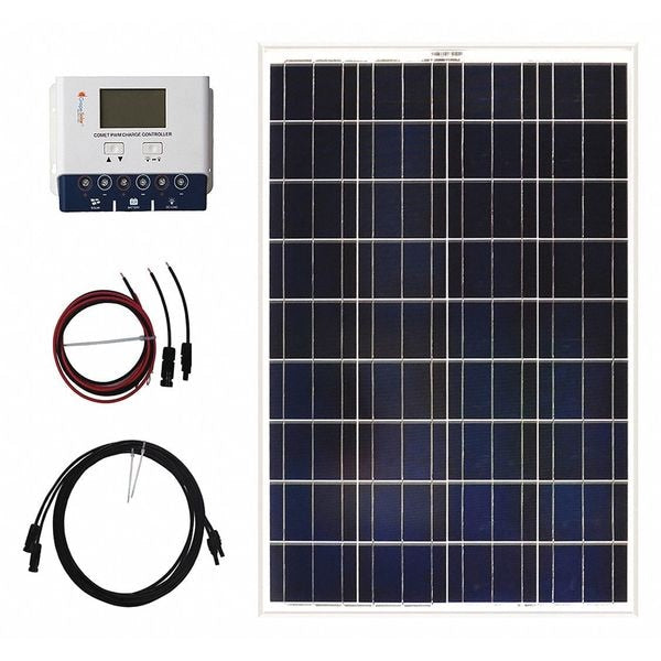 Solar Panel Kit, 100W, 5.56A, 18VDC