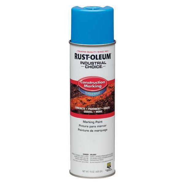 Construction Marking Paint, 17 oz., Caution Blue, Water -Based