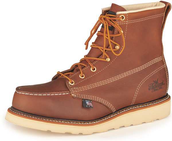 Size 9-1/2 Men's 6 in Work Boot Steel Work Boot, Brown