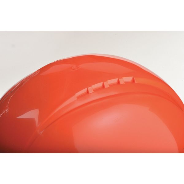 Front Brim Hard Hat, Type 1, Class C, Ratchet (6-Point), Orange (Cap)/Black (Muff)