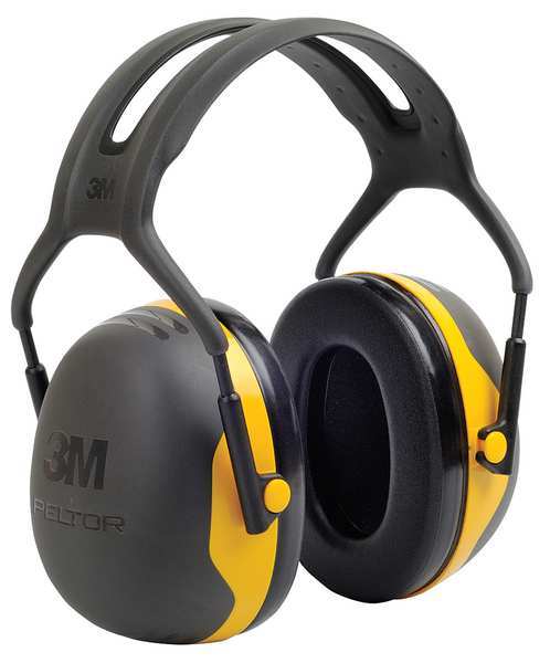 Over-the-Head Ear Muffs, 24 dB, Peltor X2, Black/Yellow