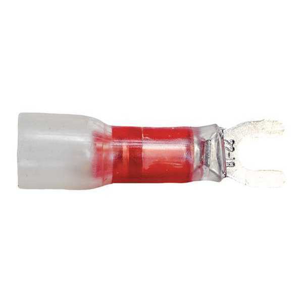 22-18 AWG Heat-Shrink Fork Terminal #6 Stud PK10