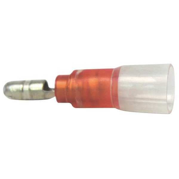 Male Disconnect, Red, 22-18AWG, PK10, Insulation: Full