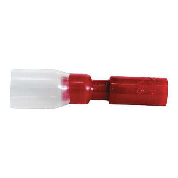 Female Bullet Disconct, Red, 22-18AWG, PK10