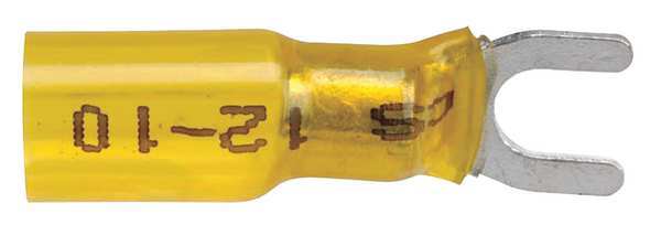 16-14 AWG Heat-Shrink Fork Terminal #10 Stud PK10