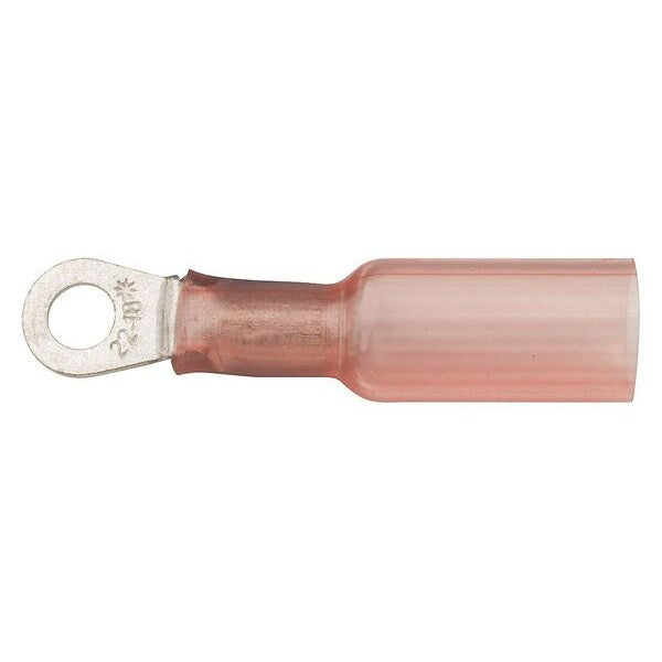 22-18 AWG Heat-Shrink Ring Terminal #6 Stud PK10
