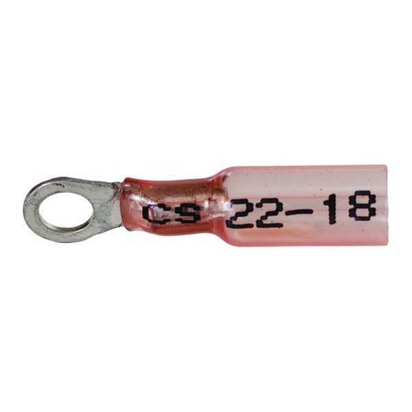 22-18 AWG Heat-Shrink Ring Terminal 1/4