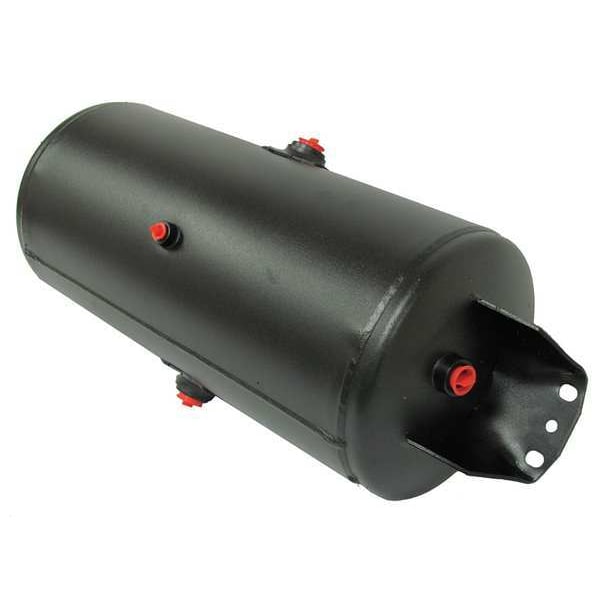 Air Tank, Steel, Blk Pwder Coat, 9-1/2 In H