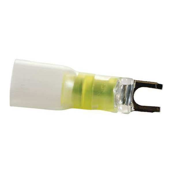 12-10 AWG Heat-Shrink Fork Terminal #10 Stud PK10