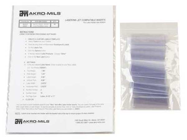 Card Stock Holder, 1 x 3 In., PK25