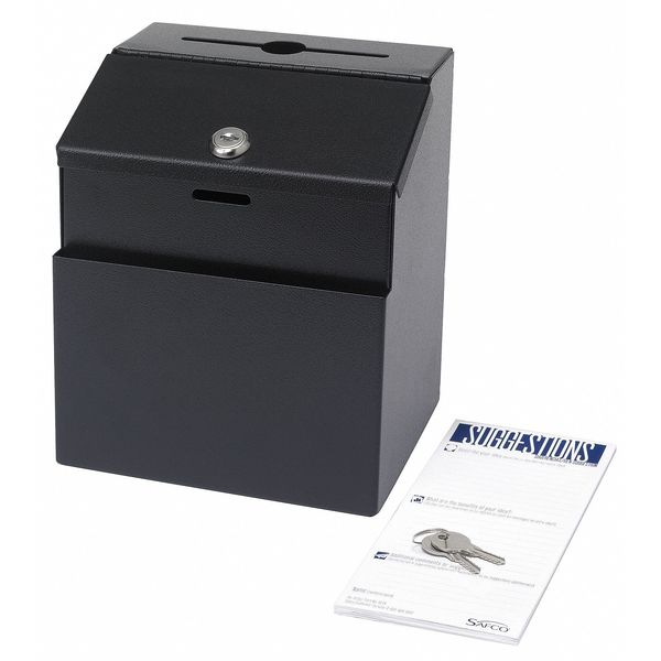 Suggestion Box, Steel, Black