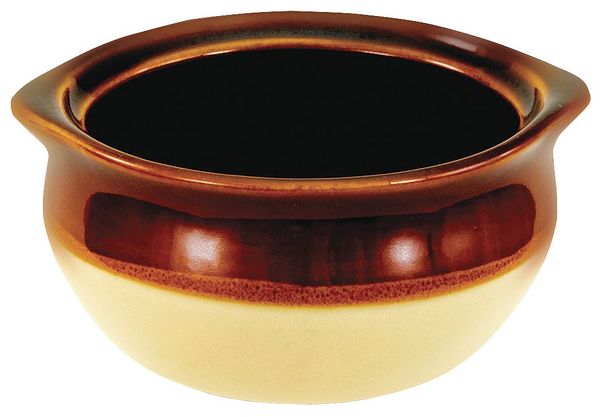 Onion Soup Crock, 10 oz., Ceramic Caramel PK36