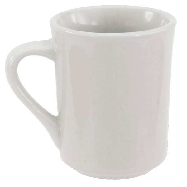 White Narrow Rim Mug 8-1/2 oz., Pk36